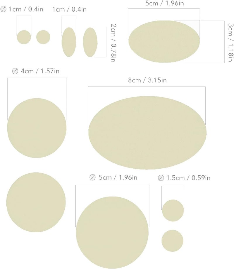 aZengear Repair Patches for Jackets, Tent, Shoe Toe, Air Mattress, Inflatables, PVC Gear - Waterproof, Self-Adhesive, Tear-Cold-Heat-Resistant, Puffer (11 Pcs, Light Beige Off White) - Image 3